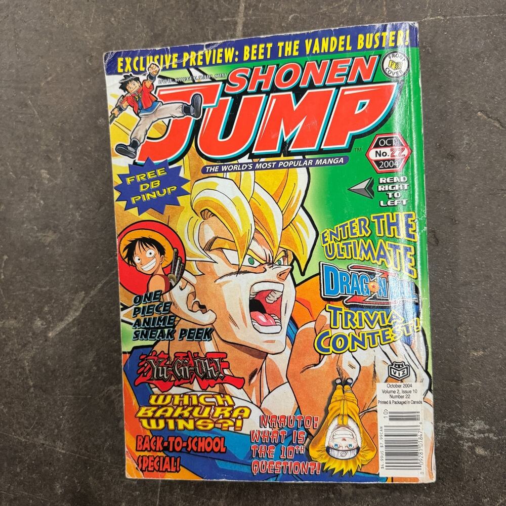 Shonen Jump October 2004 Volume 2 Issue 10 #22 Manga Anime Goku DBZ Vintage